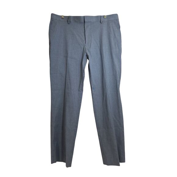 Crown and Ivy Motion Flex Flat Front Mens Blue Dress Pants 38 x 30 New - Picture 1 of 8
